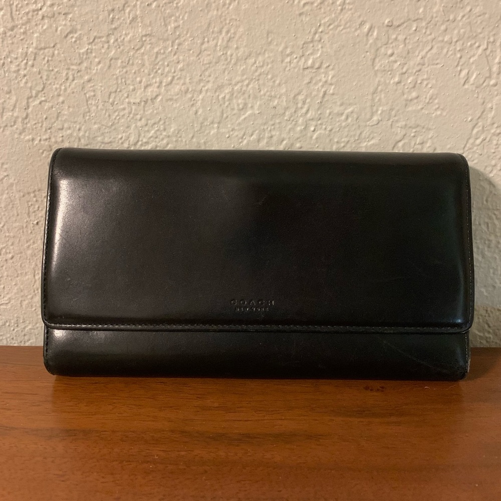 Black Leather Coach Wallet